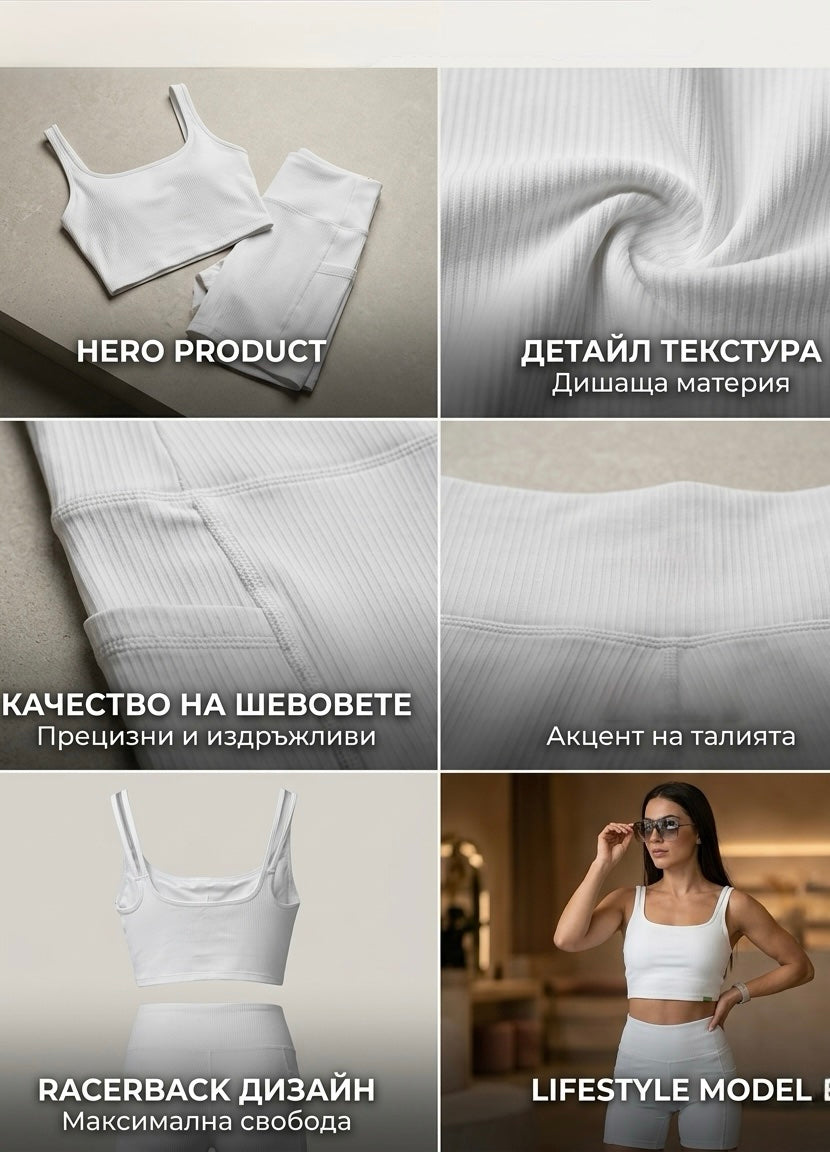 Спортен комплект с къс клин