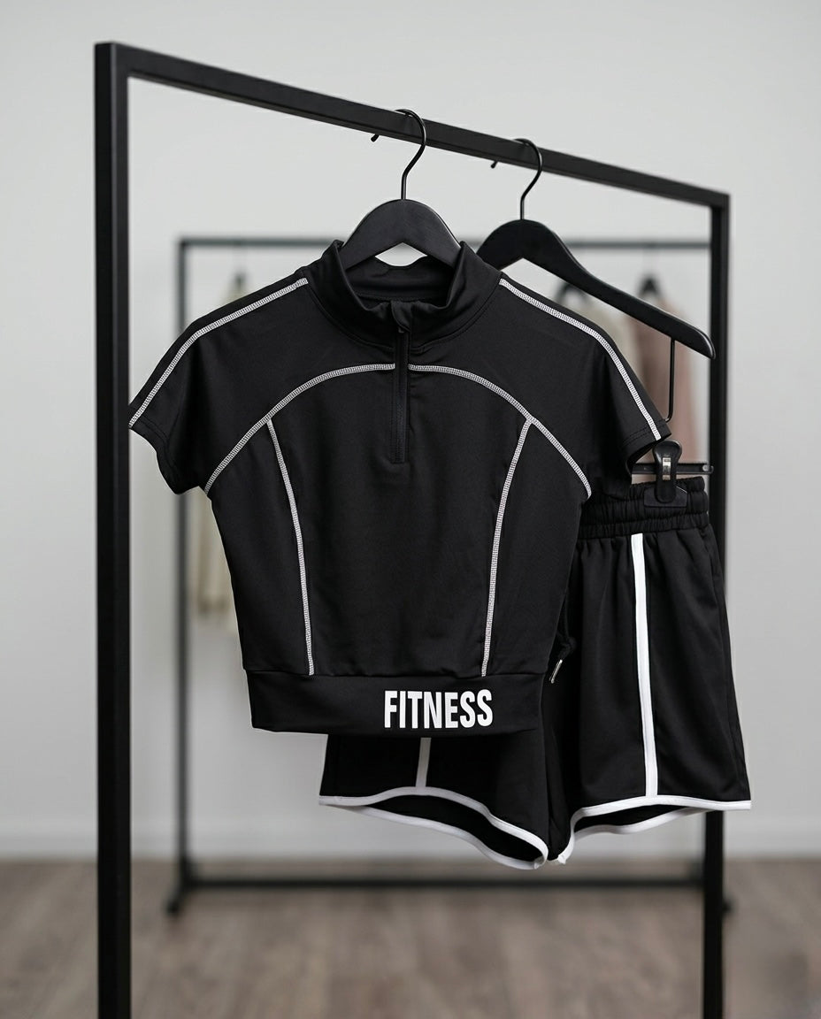 Дамски спортен сет за тренировки с надпис ''FITNESS''